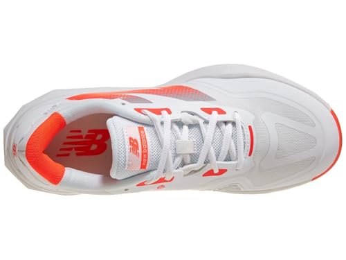 New Balance Women's 796 V4 Pickleball Tennis Shoe, White/Urgent Red, 9 M