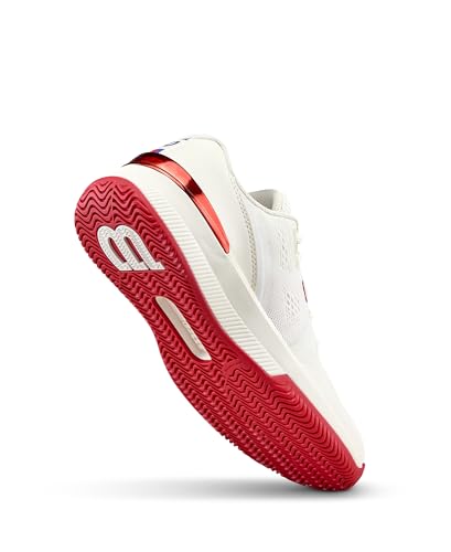 WILSON Intrigue Pro Women's Tennis Shoe -Tofu/Red, Size 9.5 US