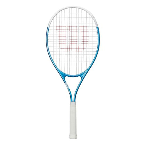 Wilson WR147110U2 Hard Tennis Racquet [Strung Up] Ultra Power 112 XL White/Pearl Blue Grip Size 2 WR147110U2 Entry Beginners Leisure