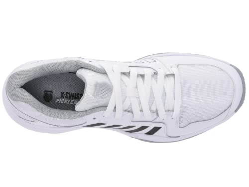 K-Swiss Men's Court Express Pickleball Shoe, White/Highrise/Black, 10.5 M