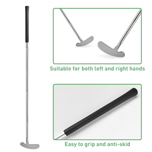 QPPKI Golf Putter - 33" Two-Way Putter for Left/Right Hand, with Practice Balls, Golf Combo Set for Men's Women's Kids, Indoor Outdoor Use