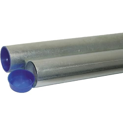 Pickleball Post Kit by Courtmaster - 2-7/8" OD (Green) External Wind Posts with Galvanized Post Ground Sleeves