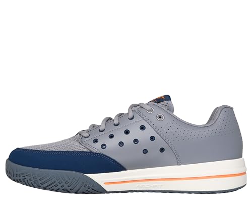 Skechers Men's Viper Court Luxe Pickleball Sneaker, Charcoal/Navy, 9