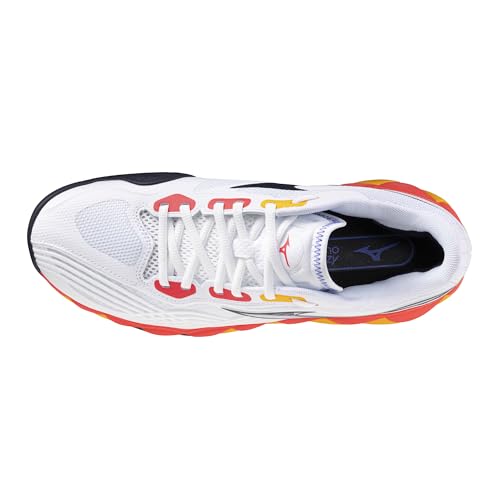 Mizuno Wave Enforce Tour 2 AC Men's Tennis Shoe,All Court Shoe, White-Baritone Blue, US Mens 10