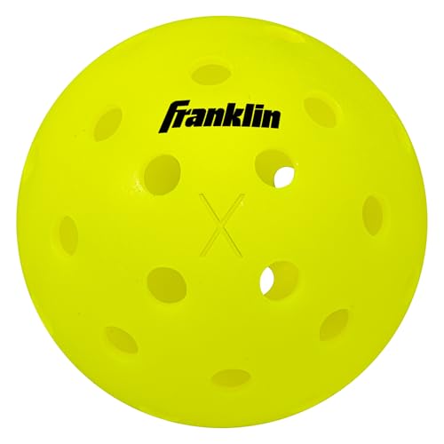 Franklin Sports Half Court Size Pickleball Net - Includes 10ft Net, (4) Paddles, and (6) X-40 USA Pickleball Approved Pickleballs, Red