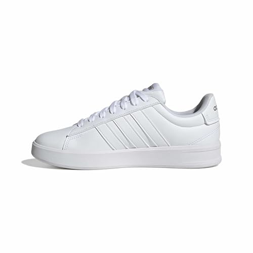 adidas Women's Grand Court, White/Iron Metallic, 7.5