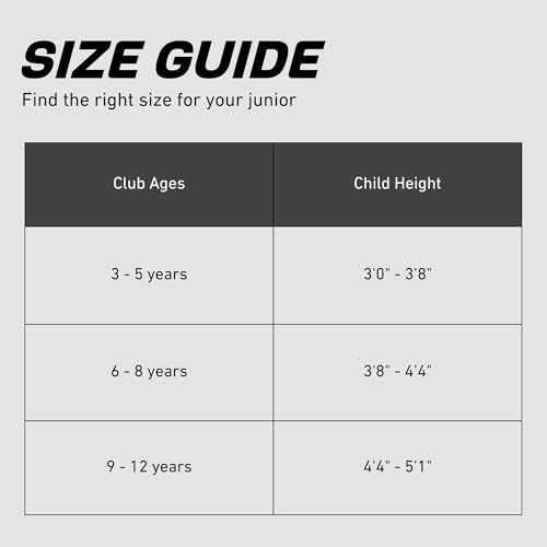 Precise XD-J Kids Golf Clubs Set – Boys’ & Girls’ Junior Golf Set with Lightweight Graphite Shafts, Hybrid, Putter & Stand Bag - Red Ages 6-8 – Right-Handed