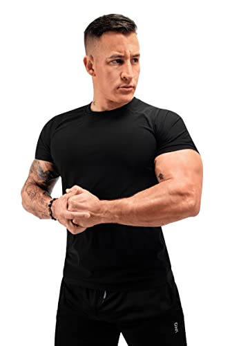 FUXERT Sauna Shirt for Men Sweat Sauna Suit for Gym Exercise Compression Shirt Workout Shapewear (SOBK L)