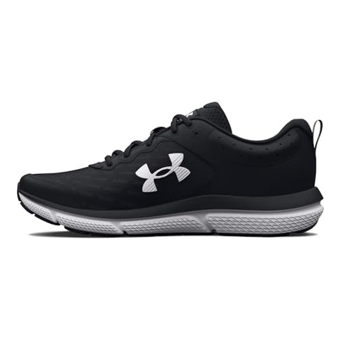 Under Armour Women's Charged Assert 10, (001) Black/Black/White, 9, US