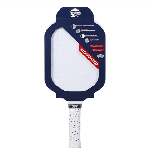 Reebok - Pro Geo Elongated Paddle, Premium Construction with Stylish Design, White