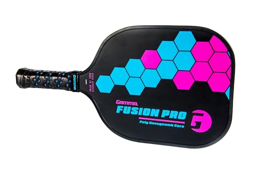 Gamma Sports Pickleball Paddles: Fusion Pro Pickleball Paddle - Textured Fiberglass Face - Mens and Womens Pickle Ball Paddle - Indoor and Outdoor Paddle: ~8 oz