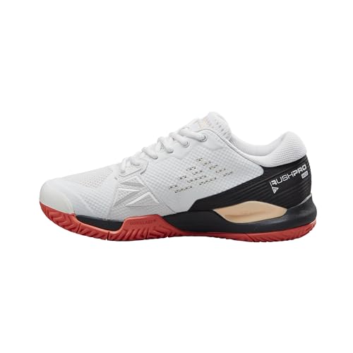 WILSON Rush Pro Ace Pickler Women's Pickleball Shoe - White/Black/Living Coral, Size 11 US