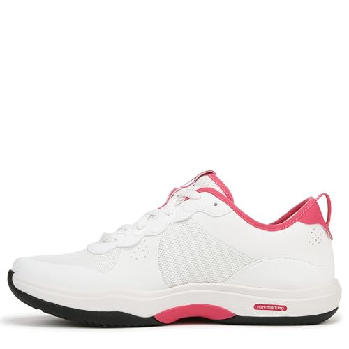 Ryka Womens Court Agility Cross Training Shoes White/Popstar Pink 8.5 W