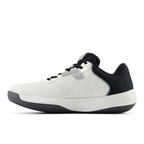 New Balance Women's 696 V6 Tennis Shoe, White/Black, 7.5 W