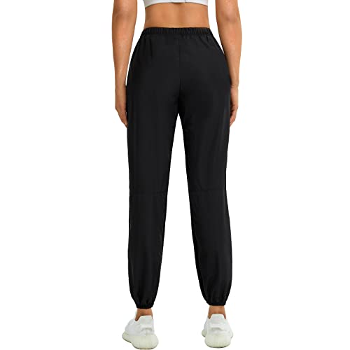 Junlan Sauna Suit for Women Sweat Sauna Pants Gym Workout Sweat Suits for Women (C.Black Pants Only,X-Large)