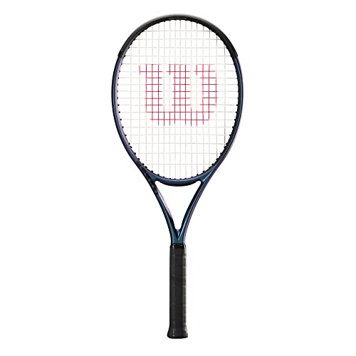 Wilson Ultra 108 v4.0 Performance Tennis Racket - Grip Size 3-4 3/8", Strung with Sensation 16 Natural at Mid Range Tension