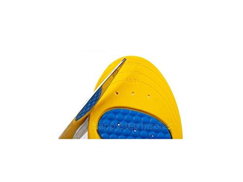 Happystep Memory Foam Sport Gel Shoe Insoles, Heel Cushioning and Shock Absorption (Size M: Men 6-8 or Women 7.5-9.5)