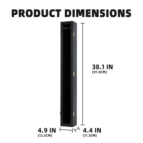 DisplayGifts Pro Collector's Baseball Bat Display Case Frame with 98% UV Protection Acrylic Door High Transparency Holder Rack Cabinet Wall Mounted Display Hanger