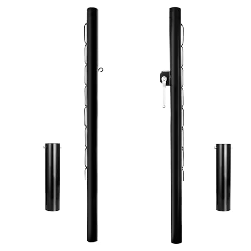 Aoneky Round Pickleball Post with Ground Sleeves