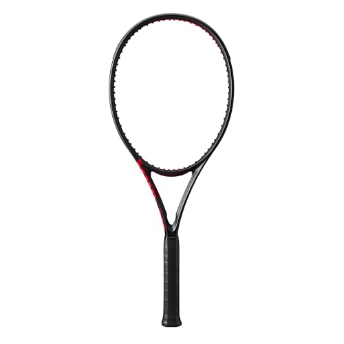 Wilson Clash 100 V3 Strung Adult Performance Tennis Racket - Grip Size 3-4 3/8", Strung with Sensation 16 Natural at Mid Range Tension