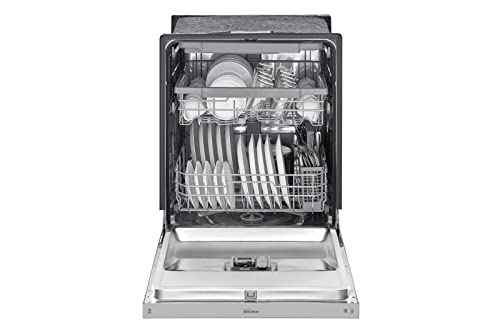 LG 24″ QuadWash™ Front Control Built‑in Dishwasher LDFN4542S – EasyRack™ Plus, 3rd Rack, Fingerprint‑Resistant Stainless Steel