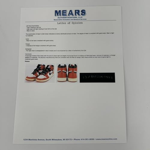 Michael Jordan 1985 Air Jordan 1 Game Used Signed Sneakers Rookie MEARS, JSA COA - Autographed NBA Sneakers
