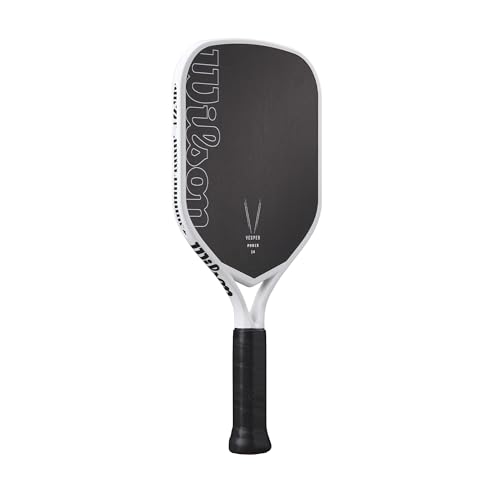 Wilson Vesper Power 14 Pickleball Paddle - Black/White, Grip Size 1-4 1/8"