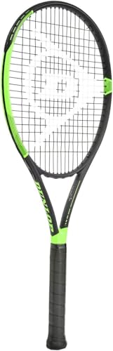 Dunlop Sports Elite 270 Pre-Strung Tennis Racket, 1/4 Grip, Black/Green
