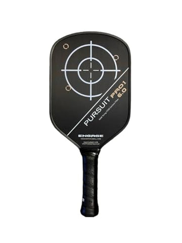 Engage Pursuit Pro1 6.0 Pickleball Paddle - Raw T700 Carbon Fiber for Extreme Spin - MachPro Core for Maximum Power & Control (New, Light Weight (7.6-7.9 Ounce))
