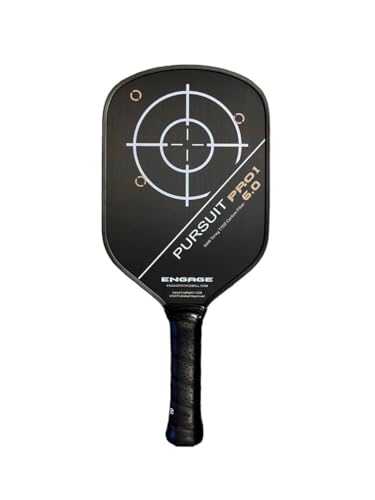 Engage Pursuit Pro1 Elongated 15.2mm Pickleball Paddle - Raw Carbon Fiber for Extreme Spin - MachPro Core for Maximum Power & Control (New, Standard Weight (7.8-8.2 Ounce))