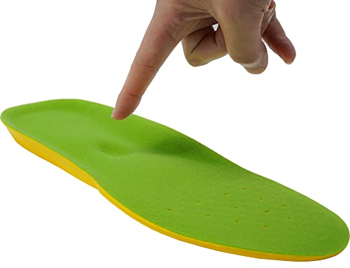 1 Pair Wide Fit Insoles Plantar Fasciitis Orthotics PU Memory Foam Comfort Shoe Inserts for Men and Women, Cushioned Arch Support, Shock Absorption and Foot Pain Relief (US Men Size 13-15)