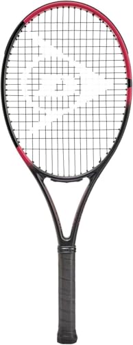 Dunlop Sports Team 285 Pre-Strung Tennis Racket, 1/4 Grip, Black/Red