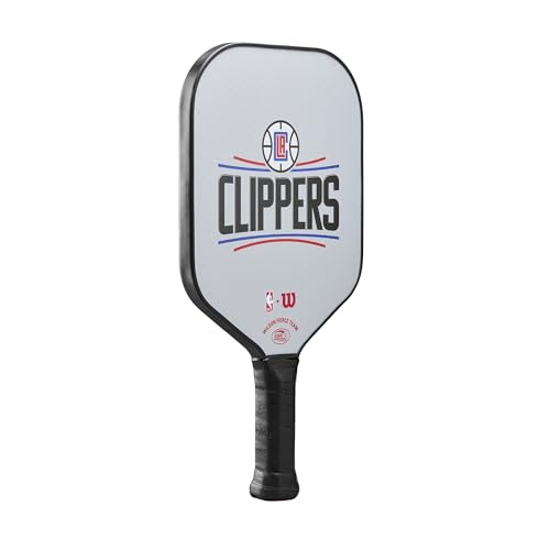 WILSON NBA Collection Fierce Team Pickleball Paddle - Grip Size 2-4 1/4", Los Angeles Clippers