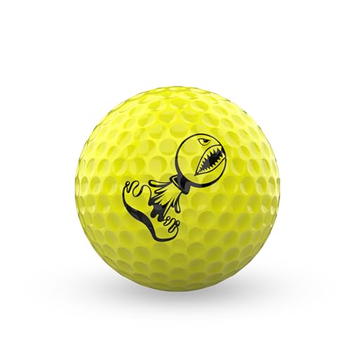 P*ss M*ssile Distance Golf Balls, Dozen - 4-Layer Design, High-Compression Core, and Surlyn Cover - Lower Spin & Ideal Trajectory for Longer, Straighter Shots (Yellow)
