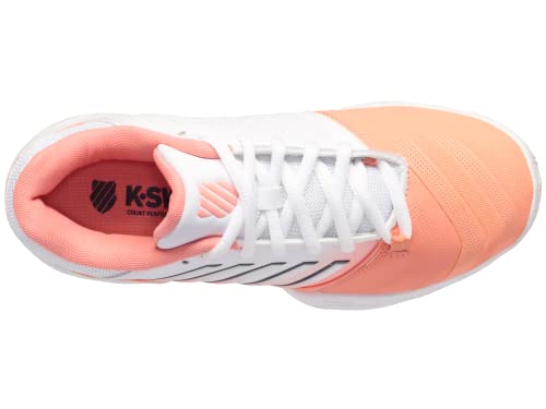 K-Swiss Women's Bigshot Light 4 Tennis Shoe, Peach Amber/White/Asphalt, 8 M