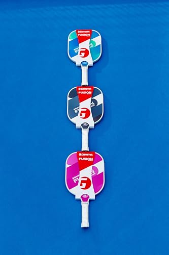 Gamma Fusion React Pickleball Paddle, Extra-Wide Fiberglass Surface Boosts Hit Potential for Beginners, Red
