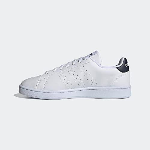 adidas Men's Advantage Racquetball Shoe, White/Cloud White/Ink, 10