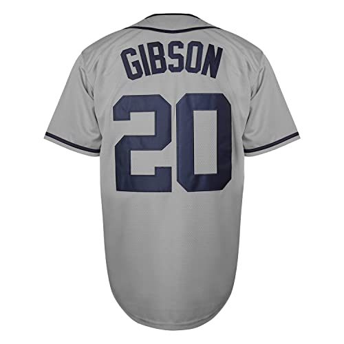 Men's Josh Gibson Jersey,20 Homestead Grays Negro National League Baseball Jersey,Stitched Sports Fan Shirt S-3XL(20 Grey,Small)
