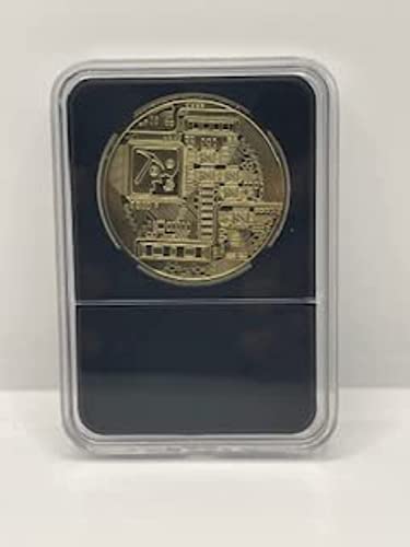 Bitcoin Coin in Collector's Edition Case: Limited Edition Physical Gold Coin with Crypto Coin Display Case | Cryptocurrency Coin with Realistic Details | Desk Home Office Idea for HODL Fans