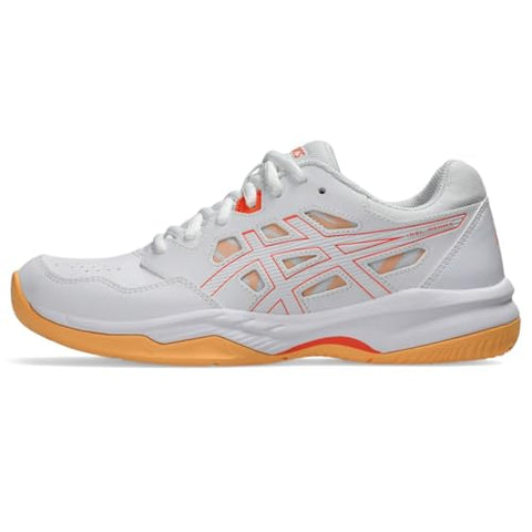 ASICS Women's Gel-RENMA Pickleball Shoes, 8.5, White/Vivid Coral