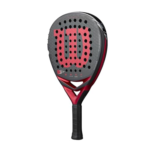 Wilson Bela V3 Padel Racket - Black/Red, Grip Size 2-4 1/4"