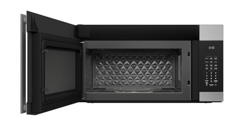 SHARP SMO1754JS Over the Range Microwave Oven with 13.6" Carousel Turntable, 30-inch, 1.7 Cubic Feet, 1,000 Watt, 300CFM Fan, Sensor Cooking, Edge to Edge Black Glass with Stainless