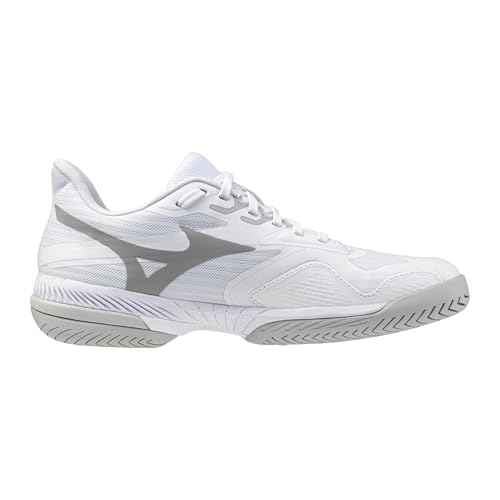 Mizuno Wave Exceed Court AC Women's Racquet Sports Shoes, White-Ultimate Grey, US Womens 10.5