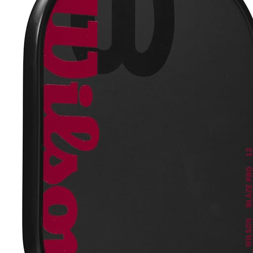 WILSON Blaze Pro 13mm Pickleball Paddle - Grip Size 2-4 1/4", Black/Red