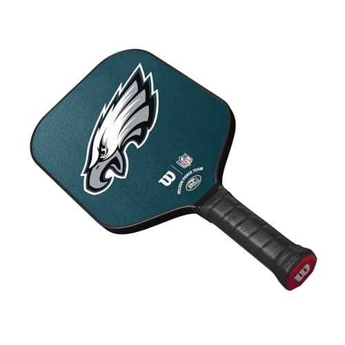 Wilson NFL Collection Fierce Team Pickleball Paddle - Grip Size 2-4 1/4", Philadelphia Eagles