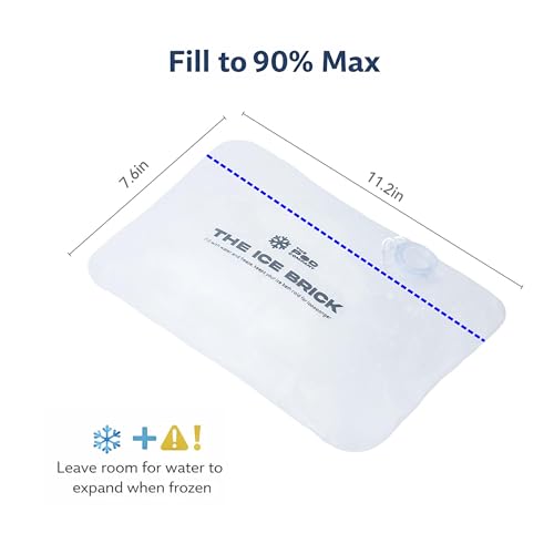 3-Pack Ice Brick, Reusable 3 lb Ice Blocks for Cold Plunge, Long-Lasting Cooling for Colder Water Longer, Durable Refillable Ice Bricks, Fill to 90% Max, The Pod Company