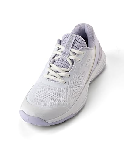 WILSON Intrigue Pro Women's Tennis Shoe - White/Lavender Blue/Silver, Size 9 US