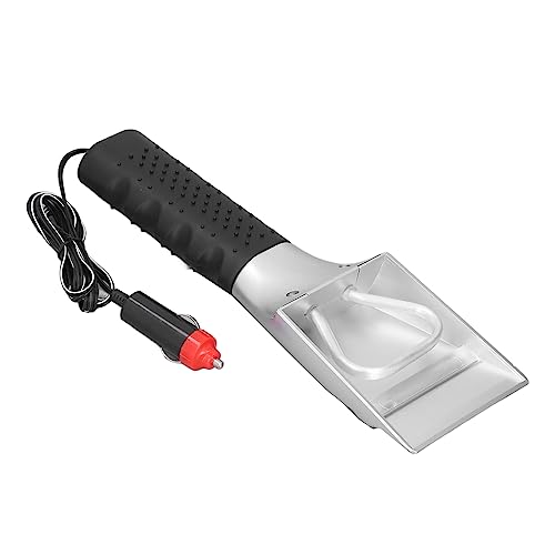 Glomora 12V Auto Heated Snow Shovel, Electric Windshield Ice Scrapers, with Ergonomic Foam Grip, Make Your Winter Travel Worry, for Cars, Trucks, SUVs