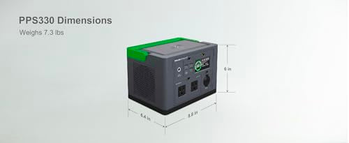 Schneider OffGrid 332Wh Portable Power Station, PPS330 Portable Solar Generator with Wireless Charging Pad, for Camping or Home