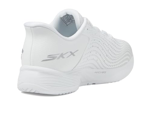 Skechers Women's Viper Court Reload Hands Free Slip-Ins Pickleball Sneaker, White, 9 Wide